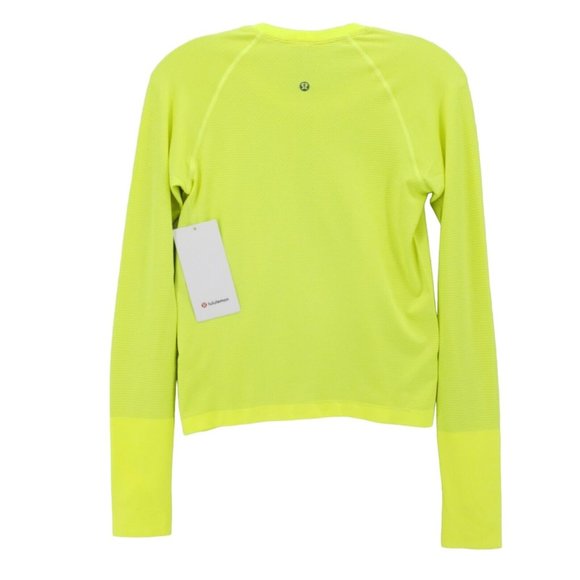 NWT LULULEMON Swiftly Tech Long Sleeve Shirt 2.0 Race HIYE Highlight Yellow Sz 6 - Picture 3 of 7